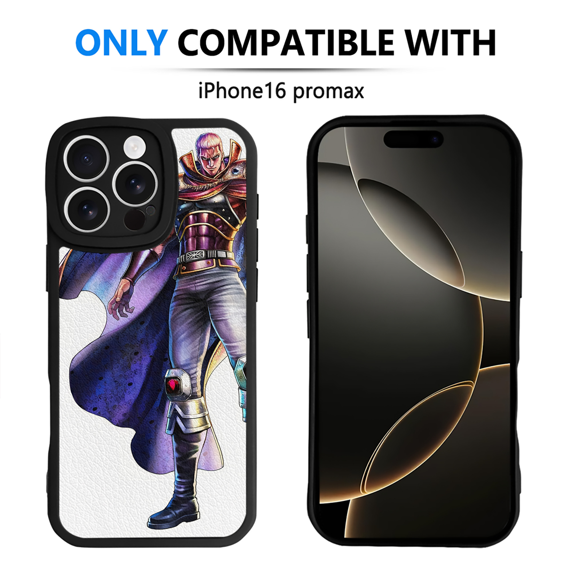 （画像用） 北斗の拳 Fist of the North Star 【iPhone 16シリーズ対応】シリコンスマホケース（レザー調） 材質：シリコン